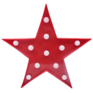 KIK LED dekorace hvězda 28 cm - červená, KX9935