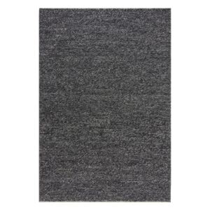 Tmavě šedý vlněný koberec Flair Rugs Minerals, 80 x 150 cm