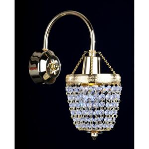 1 Arm crystal wall light with metal arm & Strass crystal chains