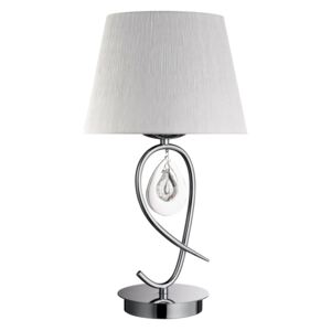 ANGELIQUE stolní lampa EU2021CC lesklý chrom a textilním stínidlem