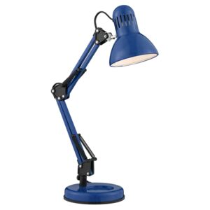 DESK PARTNERS pracovní stolní lampa EU2429AZ v kovu barva modrá