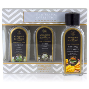 Ashleigh & Burwood - náplně do katalytické lampy, dárková sada New Season 3x180ml (Tato kombinace náplní do katalytické lampy kombinuje ovocnou a šťav