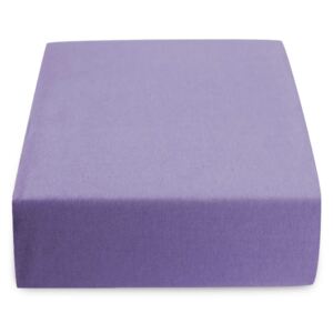 Jersey prostěradlo tmavě fialové 90x200 cm Gramáž (hustota vlákna): Lux (190 g/m2)