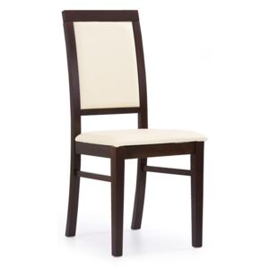 Jídelní židle SYLWEK1 tmavý ořech, ekokůže /CAYENNE1112
