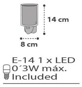 Dalber LED lampička do zásuvky CLOUDS 41415E šedá