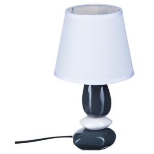 Keramická stojací lampa se stínítkem, moderní stolní lampa v pastelovém odstínu taupe