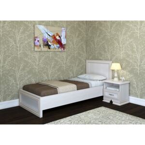 Jednolůžková postel A13 (90 x 200) bílá