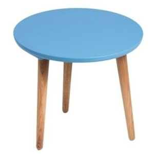 Konferenční stolek Bergen - střední (modrá deska/dub nohy)