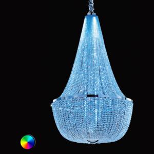 Proutěný lustr Ilaria s RGB LED