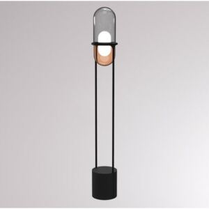LOUM Pille LED stojací lampa šedá/měď
