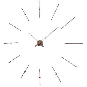 Nástěnné hodiny Nomon Merlin Walnut Graphite 125cm