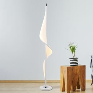 LED stojací lampa Bandera, design vlny