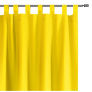 Ozdobné závěsy s poutky Oxford Tie Back 140x250 cm žluté ELEGANTE