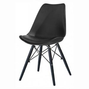 Židle, černá / dřevo, KEMAL NEW