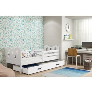 Dětská postel MIKO 190x80 cm Bílá Bílá