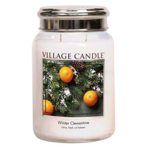 Village Candle Vonná svíčka ve skle, Sváteční Mandarinka - Winter Clementine, 26oz