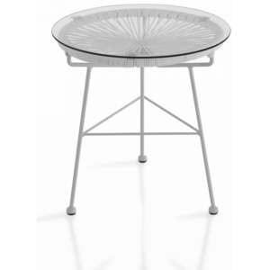 Tomasucci Odkládací stolek NUMANA WHITE Ø.45x46cm, bílý