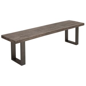 Moebel Living Šedá masivní dřevěná jídelní lavice Fabio 170 cm