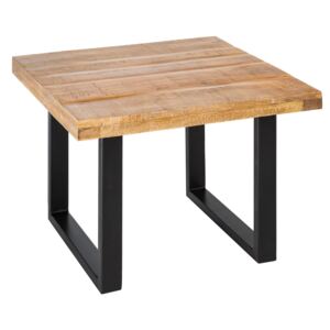 Moebel Living Masivní dřevěný odkládací stolek Fabio 60 x 60 cm