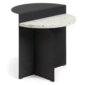 Bílo/čený odkládací stolek LaForma CLEARY 50 cm