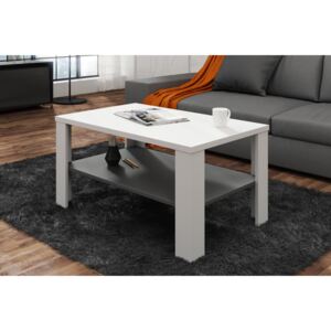 FALCO 110x68 bílá / šedá - konferenční stolek