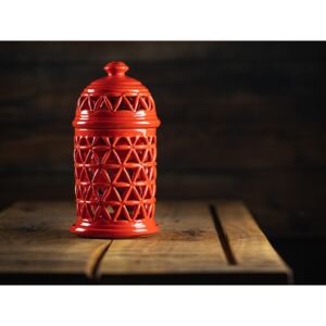 Keramika Vanya Aromalampa KVĚT ŽIVOTA -červená