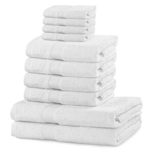 Set 8 bílých ručníků a 2 osušek DecoKing Marina White