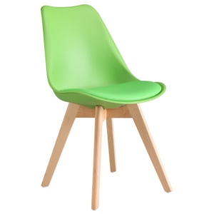 Pohodlná jídelní židle v ergonomickém tvaru v zelené barvě KN266