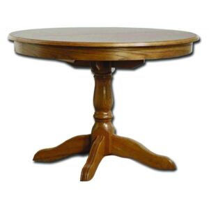 Rustikální rozkládací jídelní stůl KAIRO, průměr 110 cm, výška 76 cm