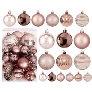 TUTUMI - Sada vánočních ozdob - stříbrná a bílá - 36 kusů
