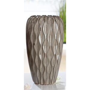 GILDE Keramická váza hnědá Santorin Velikost: 17x30,5x17 cm
