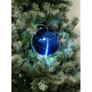 Sněhové LED koule, 8 cm, tmavě modrá, 5 ks