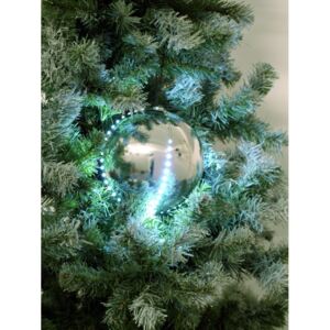 Sněhové LED koule, 15 cm, stříbrná, 1 ks