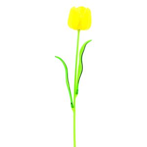 Umělý Tulipán žlutý, krystalický 61cm, 12ks