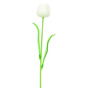 Umělý Tulipán bílý, krystalický 61cm, 12ks