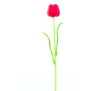 Umělý Tulipán červený, krystalický 61cm, 12ks