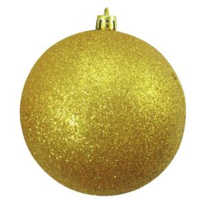 Vánoční dekorační ozdoby, 10 cm, zlaté se třpytkami, 4 ks