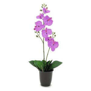 Umělá květina Orchidej nachová, 57 cm