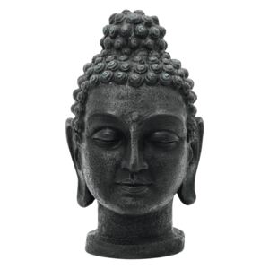 Socha hlava Budhy,antik-černá, 75 cm