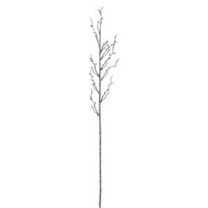 Umělá Větvička s bobulemi, stříbrný glitter, 85 cm, 3ks