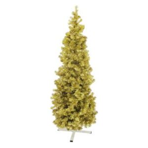 Umělý Vánoční stromek jedle metalický, zlatá, 210 cm