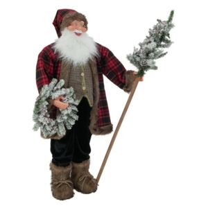 Figurína Santa Claus s větví, 120cm