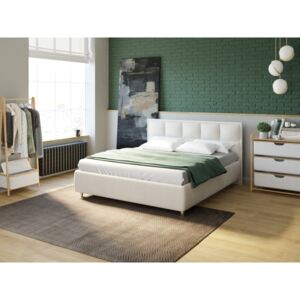 Ormatek Čalouněná postel KARME 180x200 v barvě bílá