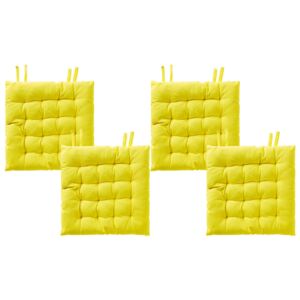 MERADISO® Sada podsedáků, 40 x 40 cm, 4 kusy (žlutá)
