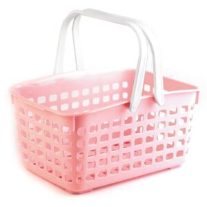 Plastový košík 14x20,5x30,5 cm - 4 růžová lasturová Stoklasa