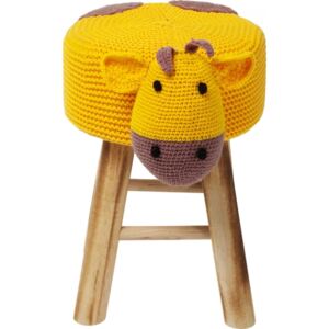 KARE DESIGN Žlutá stolička Funny Žirafa