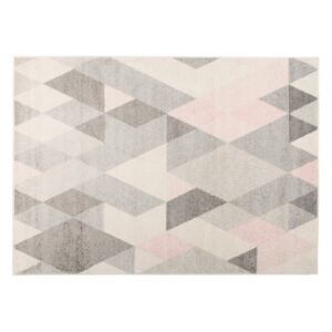 Kusový koberec LAZUR C946B šedý / růžový Rozměr: 180x260 cm
