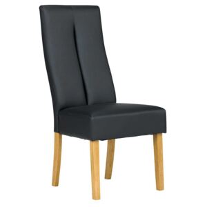 Židle z koženky Tasmania sada 2 kusy: Černá
