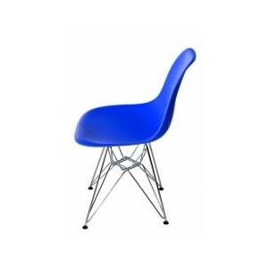Židle DSR, královsky modrá (Chrom)