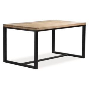 Stůl LORAS A dýha přírodní dub/černý 120x80
